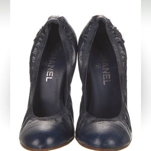 CHANEL Women's Dark Blue Heels